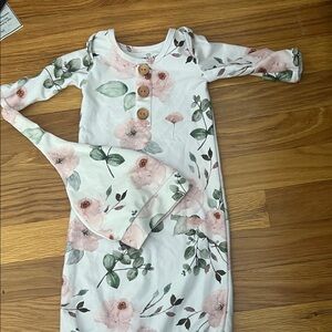 Floral Kids Pajamas - Pink and Green